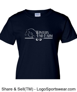 Gildan Ladies T-shirt - Navy Design Zoom