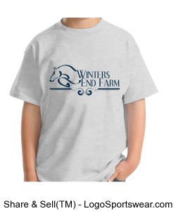 Gildan Youth T-shirt - Ash Design Zoom