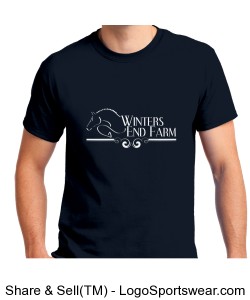 Gildan Mens T-shirt - Navy Design Zoom