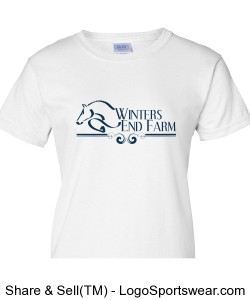 Gildan Ladies T-shirt - White Design Zoom